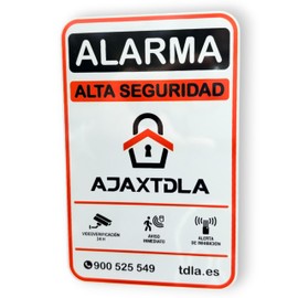 DOES NOT LOOK REAL IS IT SUPER GLUE AND ALUMINUM WE SELL ALARMS AJAX SPECIAL FLOOR SIGN ALARM ALARM ORANGE 14x9cm 0.8mm