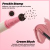 Erinde Natural Freckle Blush Pen, 2 in 1 Light Brown