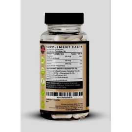 Pure Source Growth Capsules for Kids & Teens – Vitamin D, K, Calcium & Ashwagandha – 60 Coun