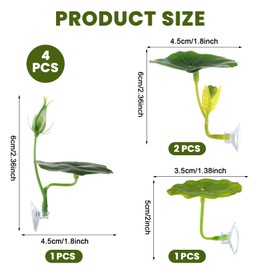 4 Pcs Betta Hammock & Fish Toys Set,Betta Fish Tank Accessories for Resting Spot,Breeding,Bettas Fishs Leaf Hammock for Aquarium Decor(4 x Green)