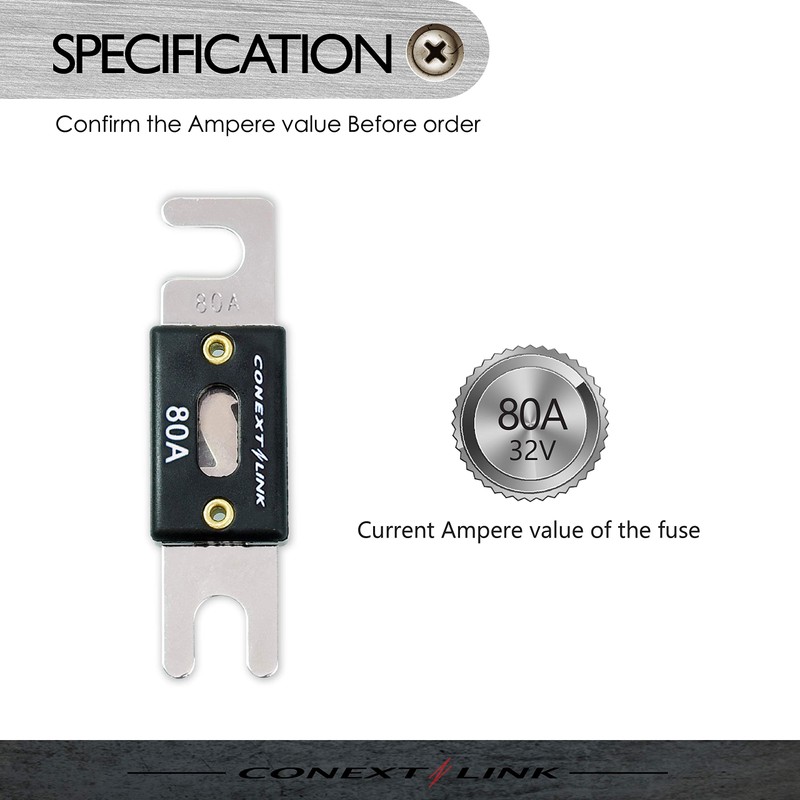 Conext Link ANL80-5 80 A Amp ANL Blade Fuse Nickel
