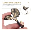 FOMIYES Brass Coat Hooks, Coat Rack Hooks, Iron Leaves Hook,