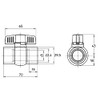 SANEI PVC Ball Valve Resin Irrigation Agriculture Nominal 13 VXH62-13-ZA