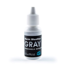 GlasWeld Professional Windshield Repair Resin - Premium Glass Repair Resin for Rock Chips & Small Cracks - Ideal Windshield Crack Repair Liquid for Every Windshield Repair Kit (Warm Weather Gray)