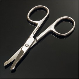 Effenfine Hair Scissors for Trimming - Safely Trim Nose Ears Eyebrows Mustaches and Beards, German Stainless Steel Scissors with Safety Tips