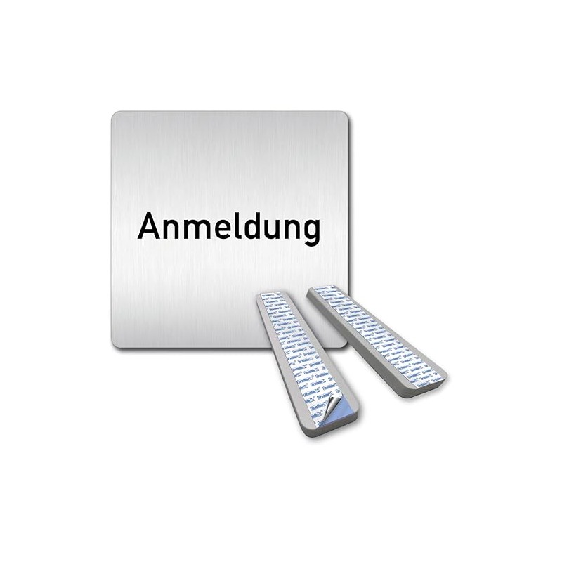 Türschilder24 XXL Door Sign 125 x 125 mm Registration 1.5