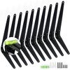KOOLPUG Shelf Brackets with Screws and Mini Spirit Level, 10 Pcs London Shelf Brackets, Wall Mount Shelf Brackets, Bookshelf Bracket, Floating Shelve Bracket (Black,10Pc) (5x6 Inch)