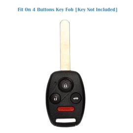 vurbemes 360 Degree Soft TPU Protector Key Fob Cover Case fit for Honda 2003-2012 Accord 2005-2010 Civic 2005 2006 CR-V Pilot Ridgeline Odyssey Remote Control Key Fob (Blue)