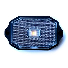 MelTruck® White LED Marker Light with Reflector E9 for Trailer