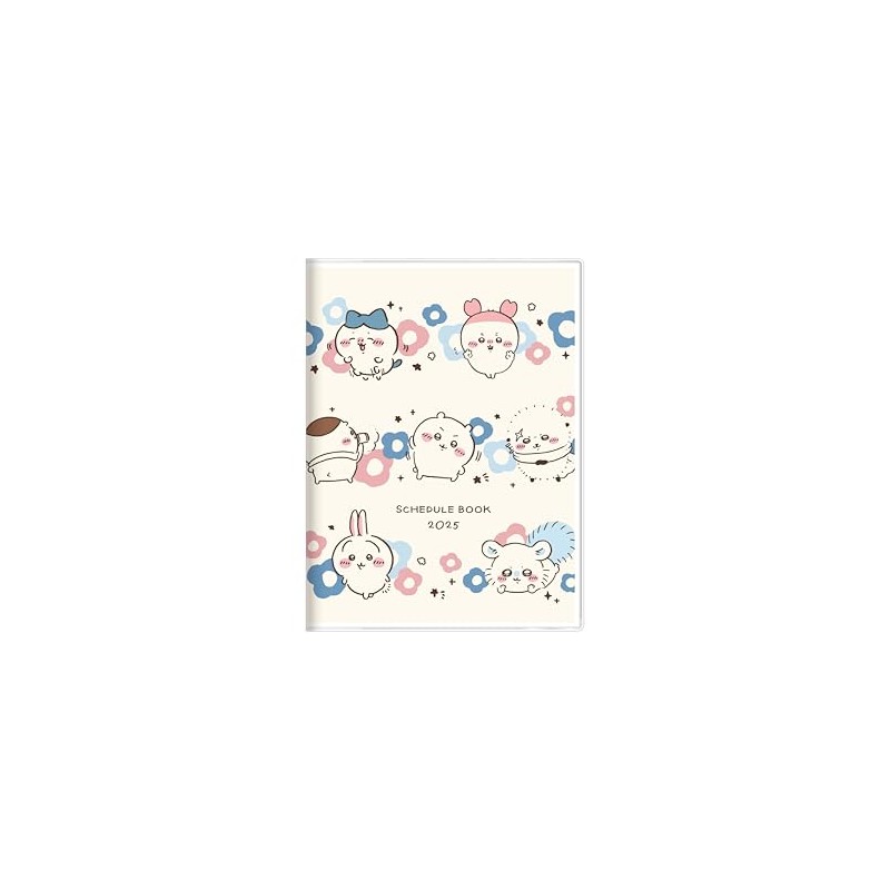 Sunstar Stationery Chiikawa 2025 Monthly Notebook, A6, Everyone, S2958414