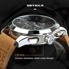 FORSINING Men's Transparent Sport Watch, Luxury Genuine Leather Strap Fashion