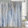 JAWO Small Stall Shower Curtain 47x64 Half Size - Blue