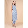 ladyline 2-Piece Cotton Co-Ord Set - Printed Sleeveless Kurta with
