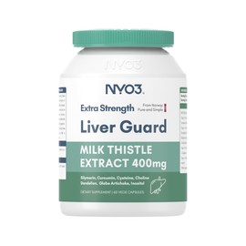 NYO3 Milk Thistle Liver Detox Supplement 400mg with Dandelion Root & Artichoke Silymarin, 60 Capsules Liver Cleanse Liver Support Herbal Health Supplement, Antioxidant Support
