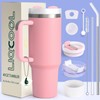 LiqCool 40 oz Tumbler with Handle 2 Straws and 2
