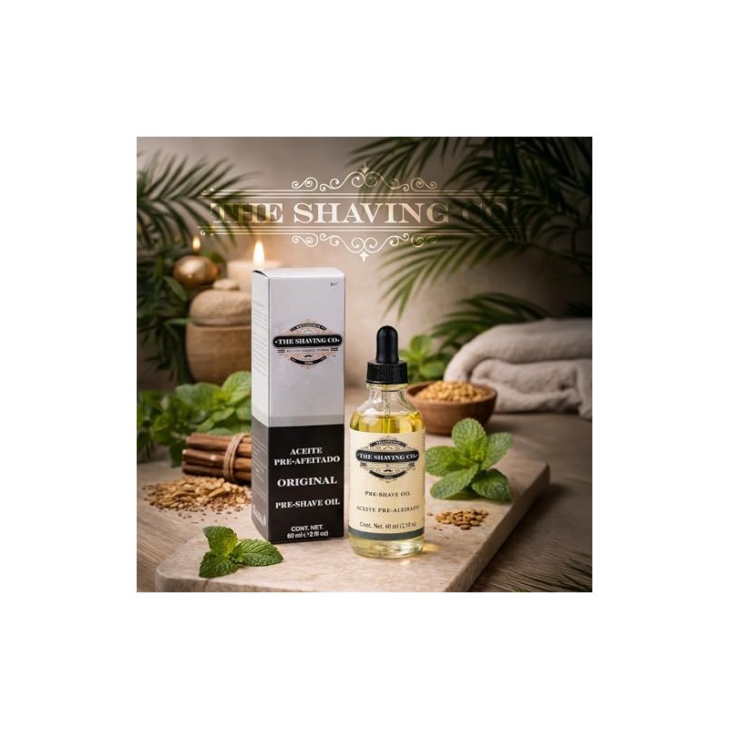THE SHAVING CO Aceite Pre Afeitado - Aroma Sándalo Menta.
