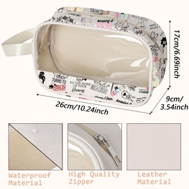 WCGXKO Novelty Realtor Gift Realtor Sayings Real Estate Life Quotes Leather Zipper Clear Makeup Bag (Realtor Cbag CA)