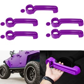 Camoo Door Handle Cover Inserts & Tailgate Handle Cover ABS Exterior Door Accessories for Jeep Wrangler JK 2007-2018 4 Door / 2008-2012 Jeep Liberty / 2007-2011 Dodge Nitro 5 pcs (Purple)