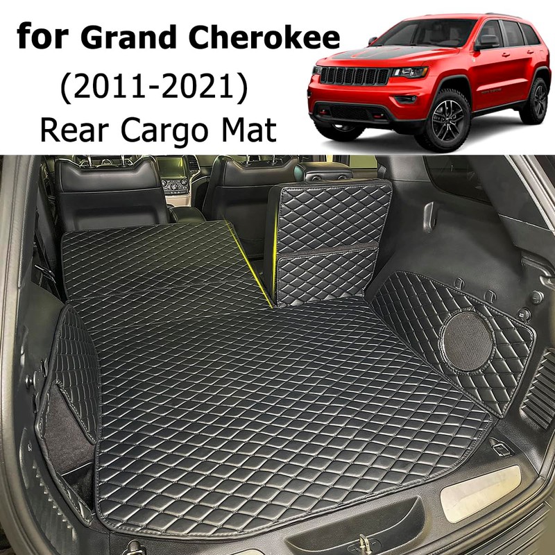7DEEKEI for 2011-2021 Jeep Grand Cherokee Trunk Mat and Rear