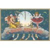 Toasting Father Time and Ballerina - Vintage Image