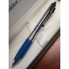 Franklin Covey Hinsdale Chrome/Blue, Multi-Function Pen with Pencil