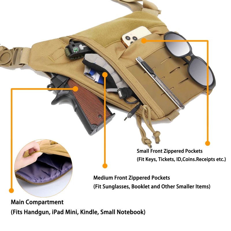 aYrap Sling Crossbody Chest Bag for Men,Travel Hiking Anti-Thief Crossbody