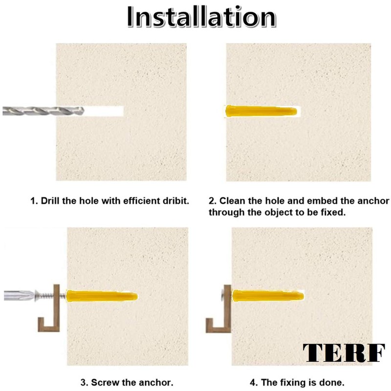 TERF® Premium Quality Yellow Wall Plugs - 5mm x 25mm
