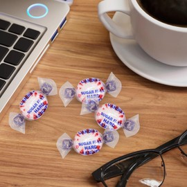 Sugar Free Starlight Peppermint Hard Candy 1 Pound - Approx. 75 Individually Wrapped Starlight Mints Peppermint Discs Hard Candy For Snacks & Treats - Taboom Candy