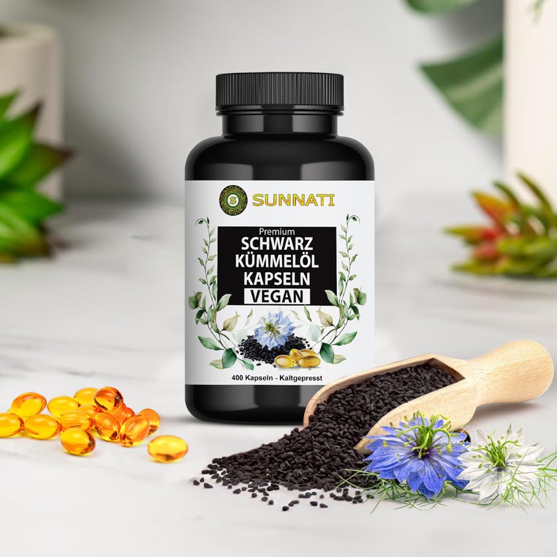 Sunnati - 400 Black Cumin Oil Capsules Vegan - 1000