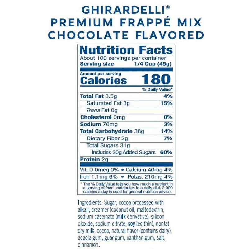 Ghirardelli Chocolate Frappe Classico, Double Chocolate, 10-Pound Box