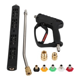 OCPTY 5000 PSI Flex Pressure Washer Gun 12 GPM with Extension Wand | 5 Nozzle Tips| M22; 3/8; Adapter | Power Washer Gun Kit for Daily and Professional Use