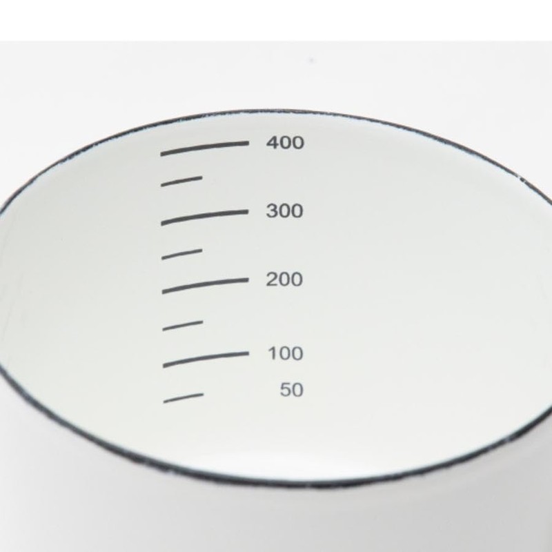 Enameled Pure Enamel Measuring Cup, White, S PU-2308