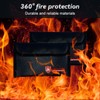 ZQZXD 2 Pack Fireproof Money Bag (5x8''), Non-Itchy Waterproof Fireproof