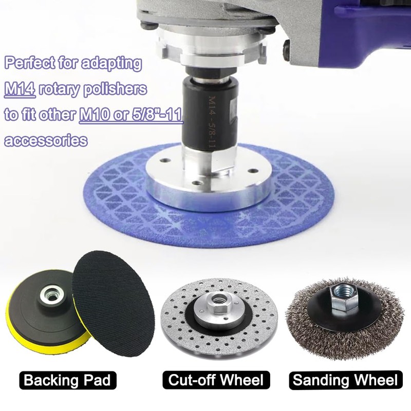 Saipor 2PCS Angle Grinder Attachments Adapter M14 Female to 5/8"-11