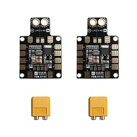 Acxico 2 pcs Drone Power Distribution Board XT60 3-4S 9-18V 5V 12V Output PDB
