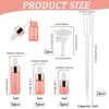 GORGECRAFT 15Pcs 5ml 3ml 1ml Pink Frosted Glass Sample Dropper