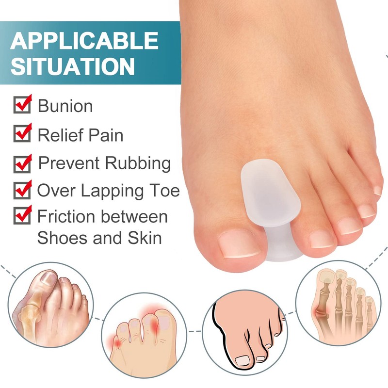 Welnove Pack of 14 Toe Separators, Gel Toe Spacers with