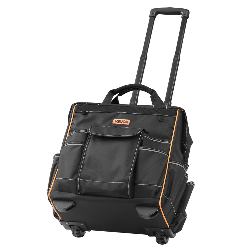 VEVOR 15" Rolling Tool Bag, 110 lbs Load Capacity, 25