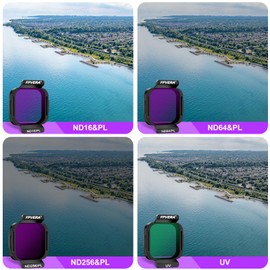 FPVERA ND Filter Kit for DJI Flip Drone – ND16&PL, ND64&PL, ND256&PL, UV Filters with Storage Box for Light Reduction, Enhanced Colors, and Smooth Motion