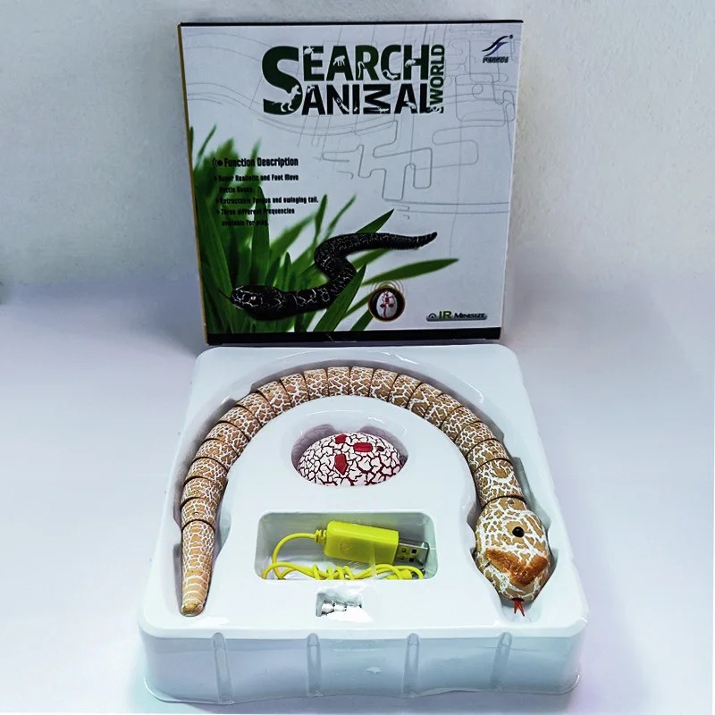 Realistic Remote Control Snake Toy for Pranks – USB Rechargeable