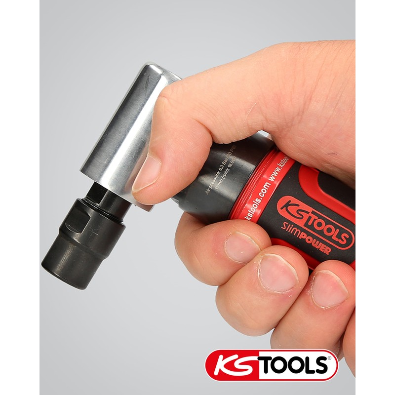 KS Tools SlimPower 515.5535 Compressed Air Angle Grinder 19,000 rpm