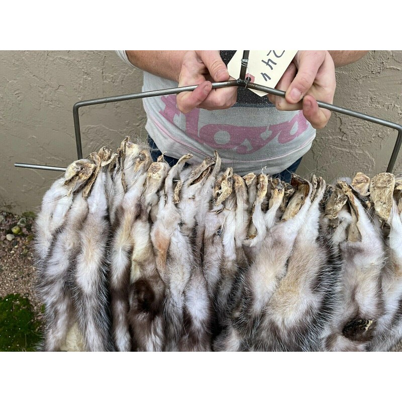 Dakotaline Soft Tanned Opossum, Pelt, Hide, Good Fur - 24"