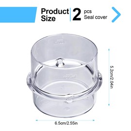 HAMKU Measuring Cup Lids Suitable for Thermomix Tm21 Tm31 Tm3300 Tm6 Measuring Cup for Thermomix Lid, Replacement Parts with Maximum Capacity of 100 ml, Pack of 2