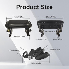 KEVWR - Juego de 2 manijas de puerta exterior de metal, lado delantero izquierdo y lado derecho del pasajero compatible con Ford Ranger 1998-2011, Mazda B2300 B3000 B4000, reemplaza # 2L5Z1022404BAA