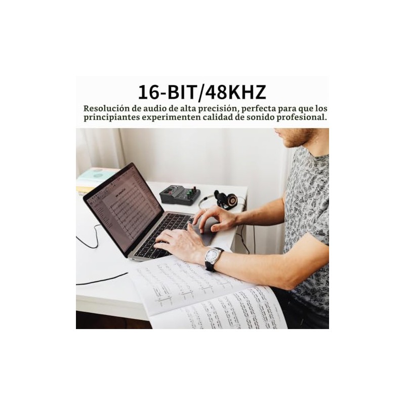 XTUGA Interfaz de audio USB para PC, interfaz para grabación