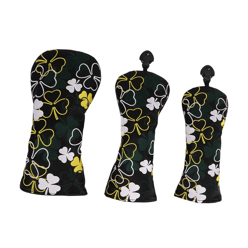 3PCS Golf Head Cover for Fairway Woods Driver Hybrids PU