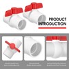 EPHECH 16PCS 3/4" PVC Ball Valve, SCH40 Slip PVC Water