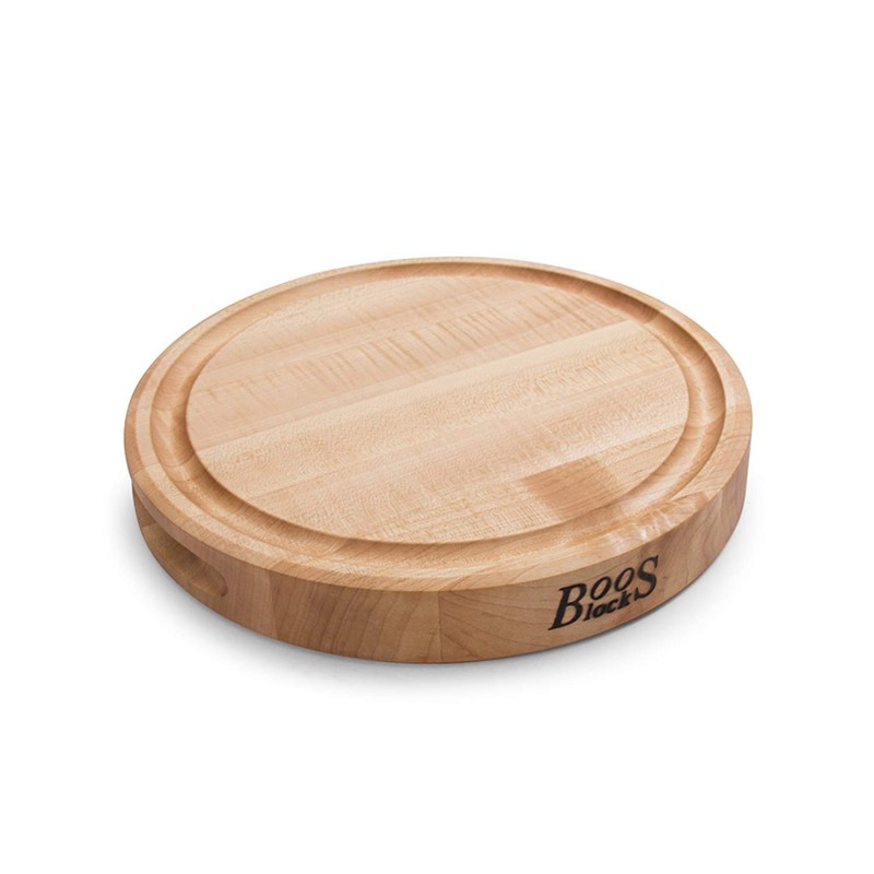 John Boos CB Series Round Wooden Maple Cutting Board 12”x12”
