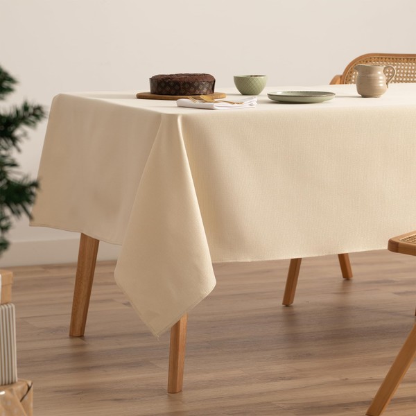 GAMUSI Tablecloth Christmas Plain Gold Thread Dining Table Square Christmas
