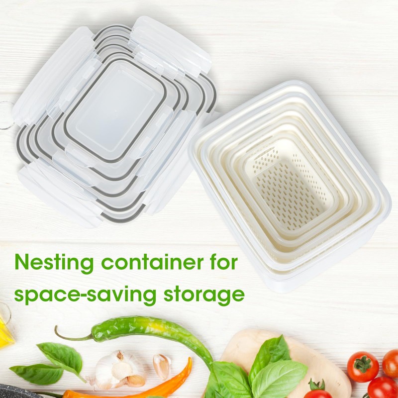 TBMAXS 6 Pack Fruit Storage Containers for Fridge, Produce Saver